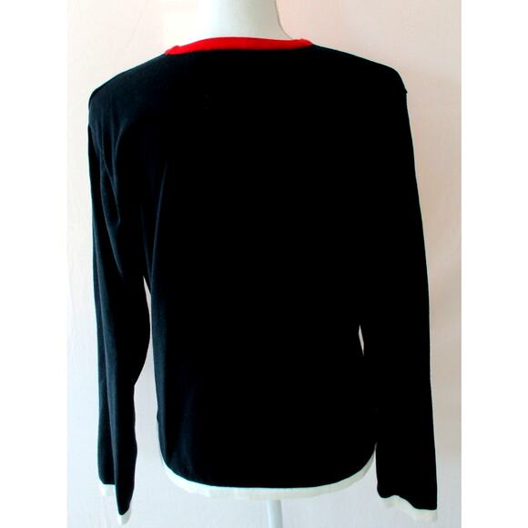 Liz Claiborne Women's Blue Long Sleeve Stretch Button Front Cardigan Sweater L. - Picture 5 of 10